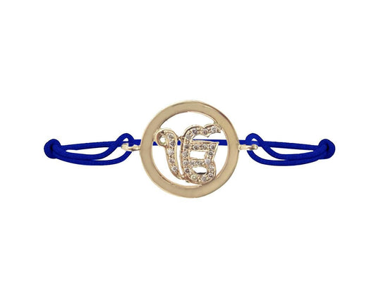 Ik Onkaar Inside Diamond Gold Bracelet - Jewelslane
