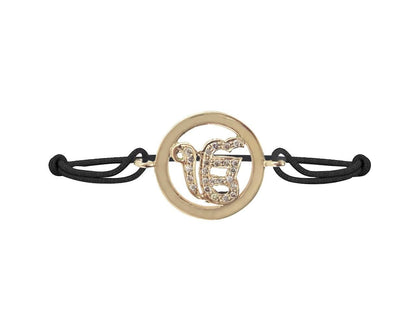 Ik Onkaar Inside Diamond Gold Bracelet - Jewelslane