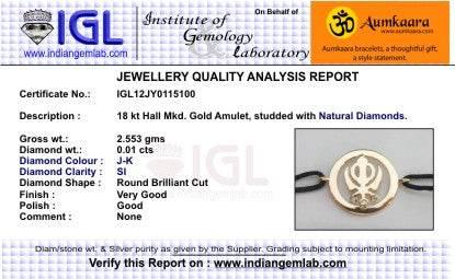 Khanda Bracelet in Gold 14k with Diamonds - Jewelslane
