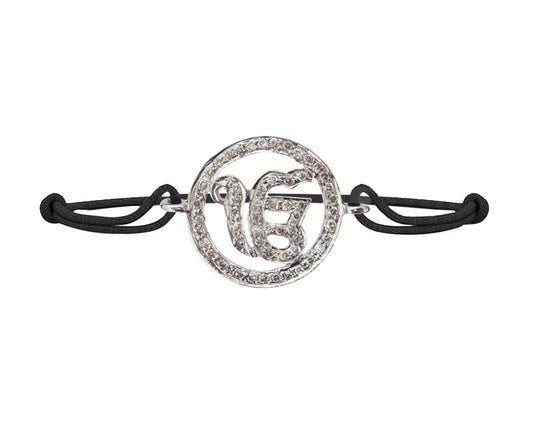 Ik Onkaar Full Diamond Bracelet - Jewelslane