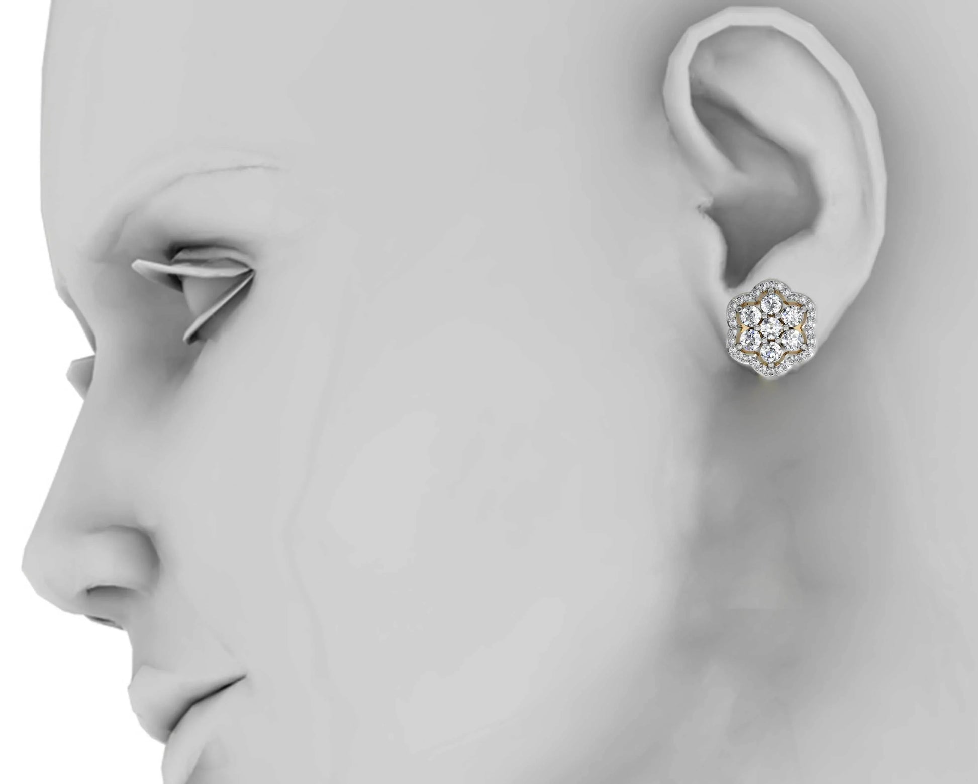 Bewitching Diamond Floral Cluster Earrings - Jewelslane