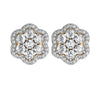 Bewitching Diamond Floral Cluster Earrings - Jewelslane