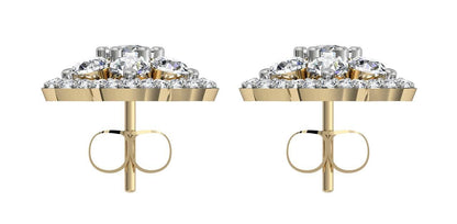 Bewitching Diamond Floral Cluster Earrings - Jewelslane