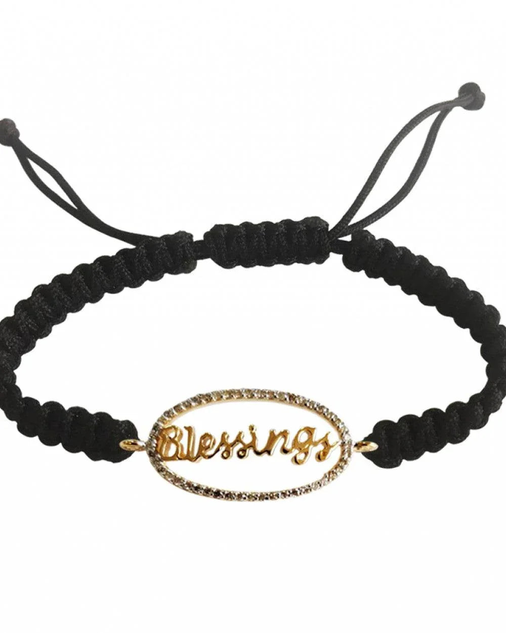 Auspicious Blessings bracelet in gold with diamonds - Jewelslane
