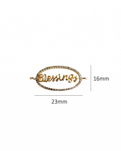 Auspicious Blessings bracelet in gold with diamonds - Jewelslane