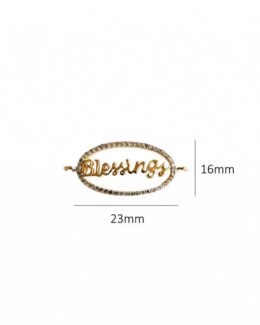 Auspicious Blessings bracelet in gold with diamonds - Jewelslane