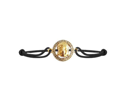 Buddha Charm Bracelet with Diamonds in gold - Jewelslane