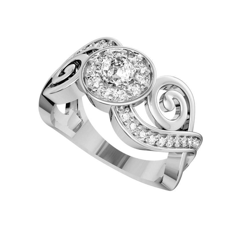 Charming diamond engagement ring - Jewelslane