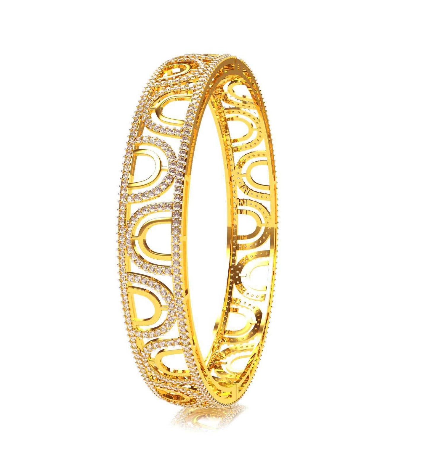 Daily Wear Diamond Bangle - Jewelslane