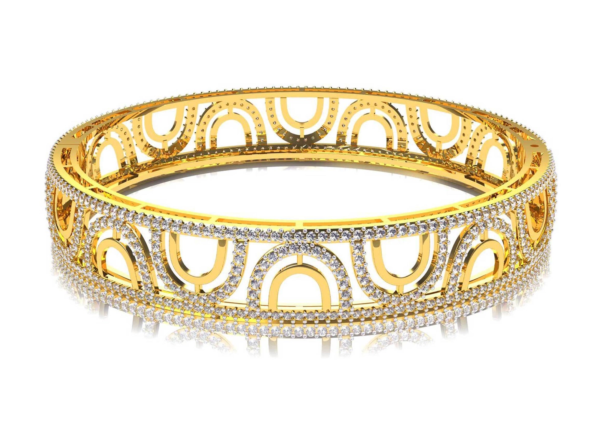 Daily Wear Diamond Bangle - Jewelslane