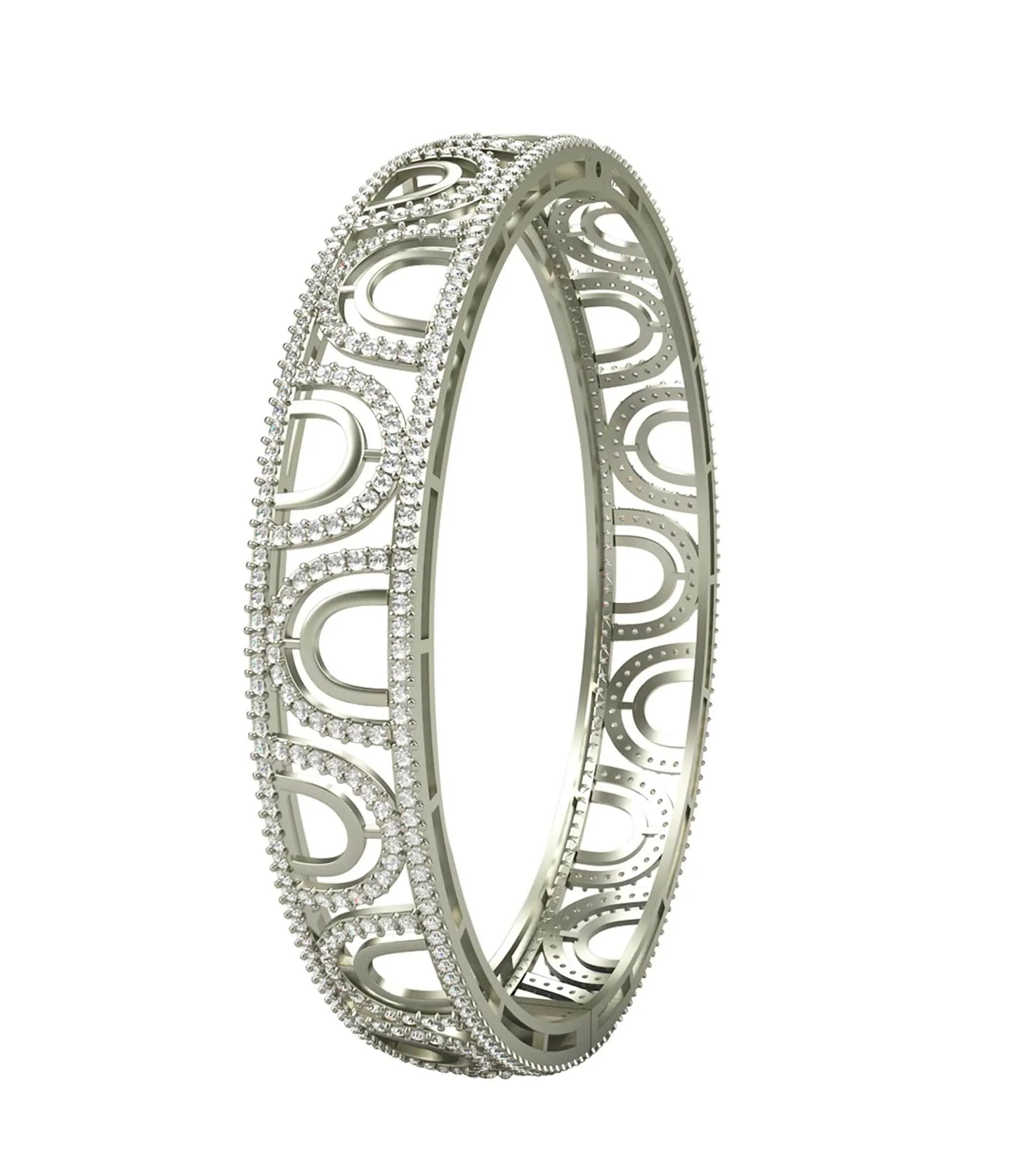 Daily Wear Diamond Bangle - Jewelslane