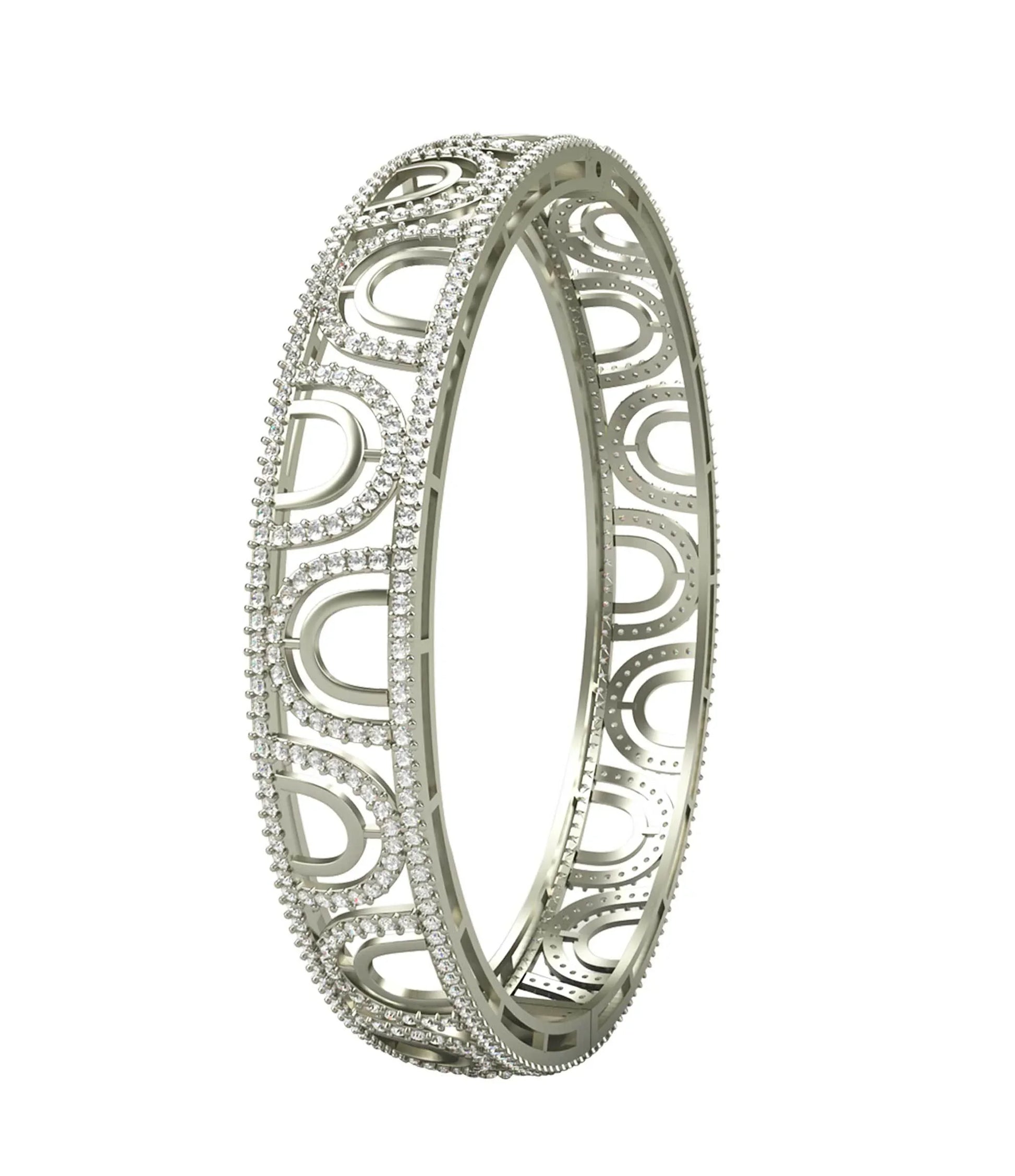 Daily Wear Diamond Bangle - Jewelslane