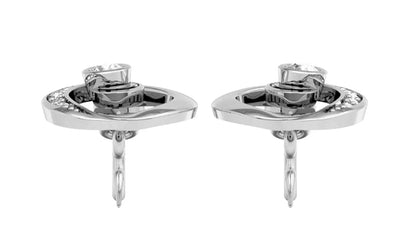 Dainty daily wear diamond earrings in gold - Jewelslane