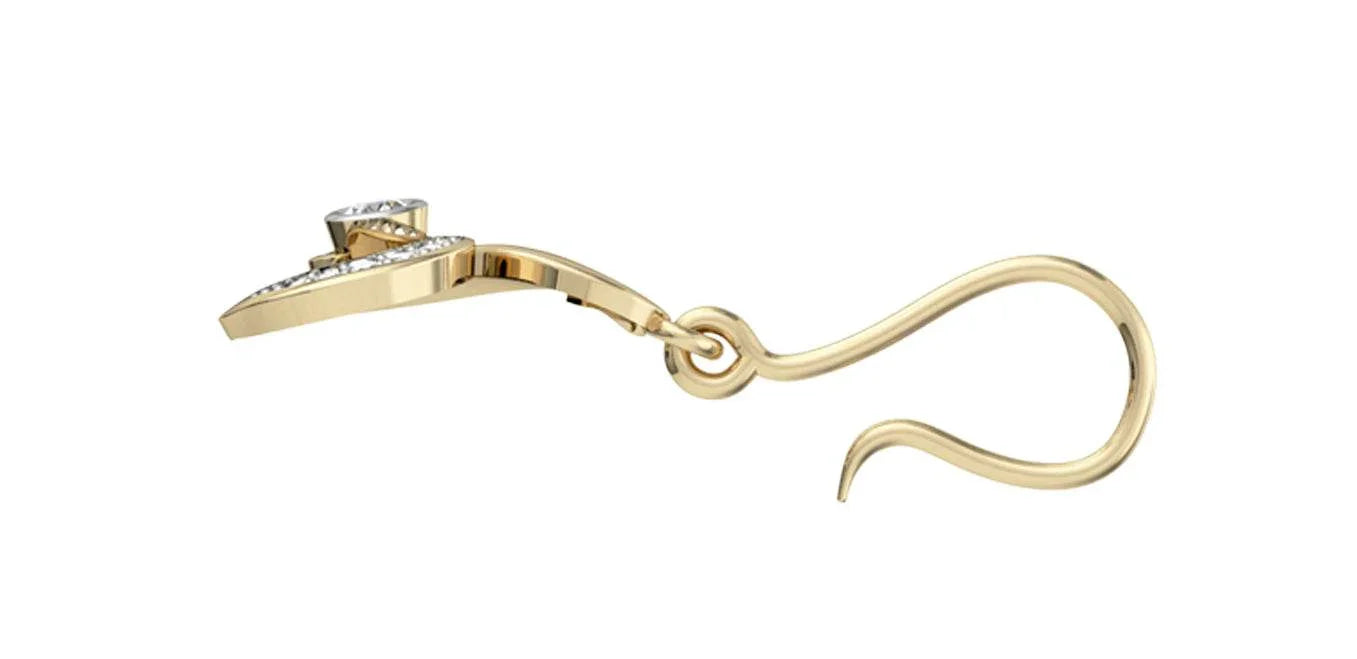 Dainty daily wear diamond earrings in gold - Jewelslane
