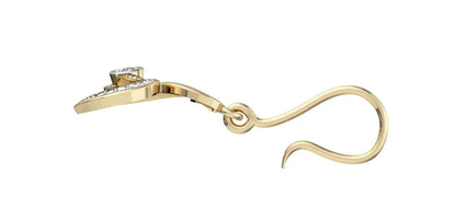 Dainty daily wear diamond earrings in gold - Jewelslane