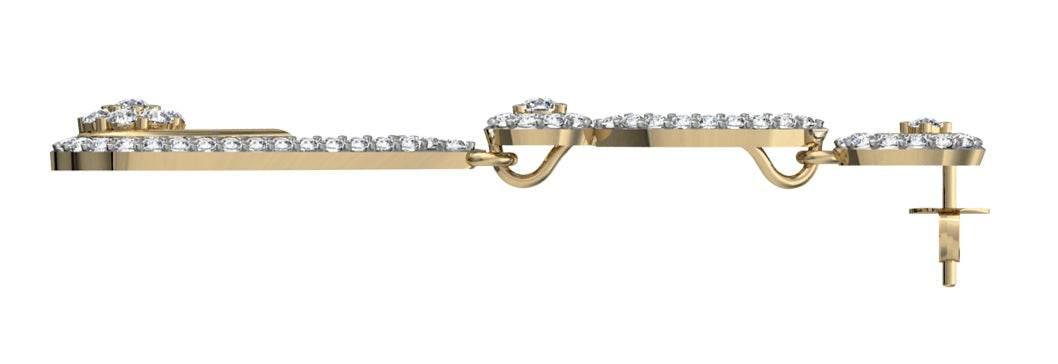 Dainty Long diamond Earrings - Jewelslane