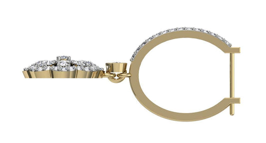 Delicate Emerald Diamond Earrings On Hoops - Jewelslane