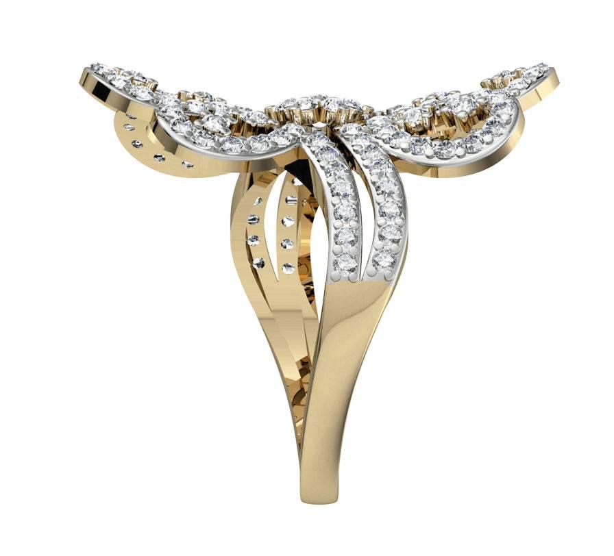 Designer Diamond Cocktail Ring - Jewelslane
