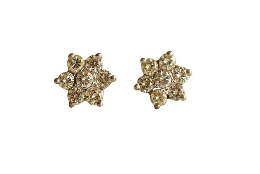 Diamond Floral Cluster Earring - Jewelslane