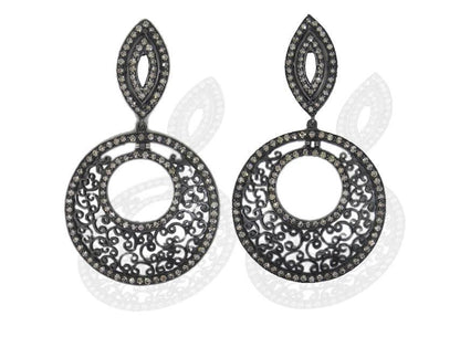 Diamond Earrings in Silver - Jewelslane