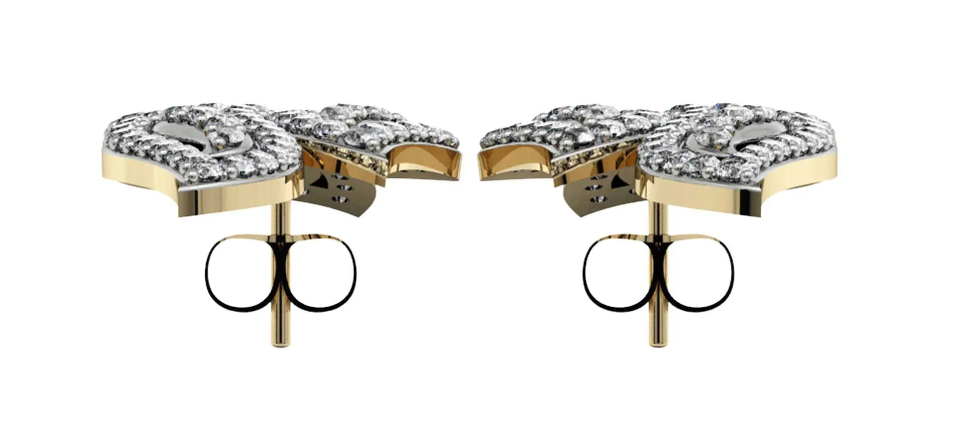 Diamond Leaf Earrings - Jewelslane