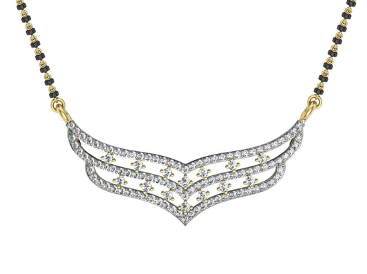 Diamond Mangalsutra in Gold - Jewelslane