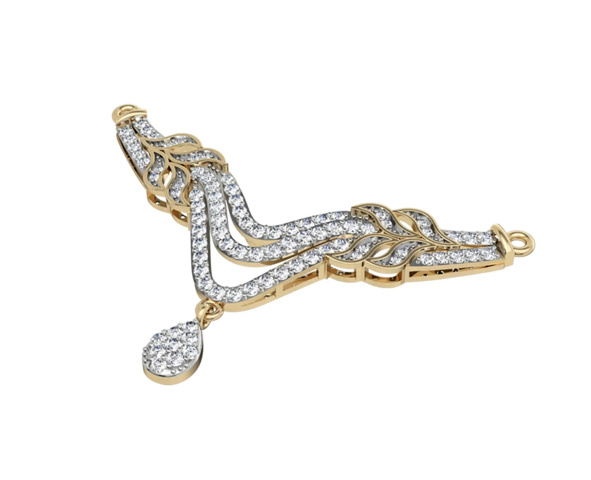 Diamond Mangalsutra Pendant - Jewelslane