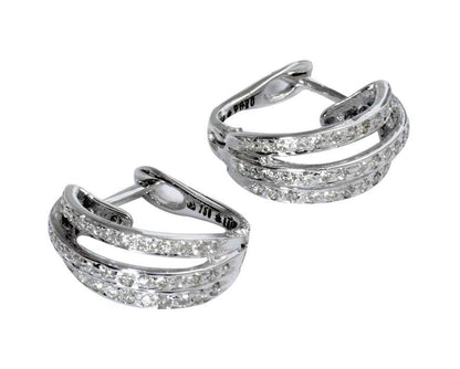Hoop Earrings with Diamonds - Jewelslane