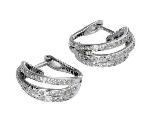 Hoop Earrings with Diamonds - Jewelslane