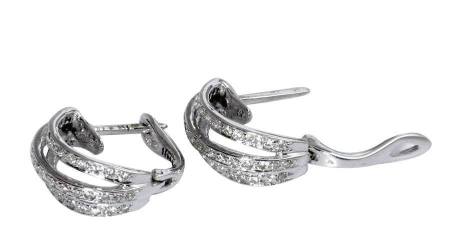 Hoop Earrings with Diamonds - Jewelslane