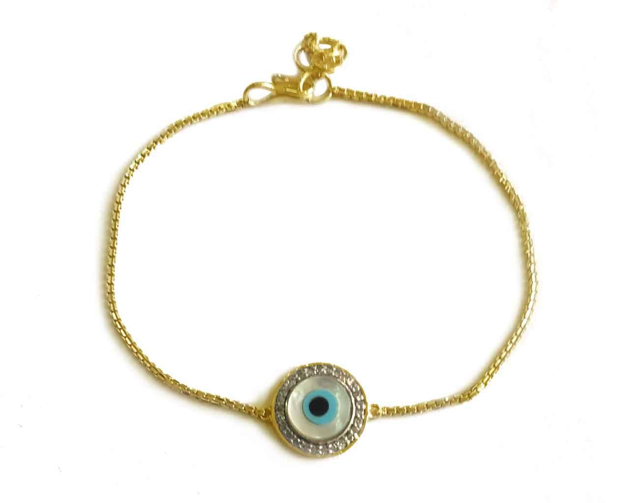 Distinctive New Evil Eye bracelet in gold - Jewelslane