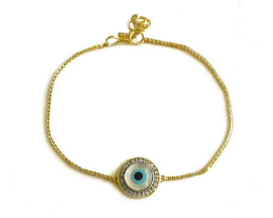 Distinctive New Evil Eye bracelet in gold - Jewelslane