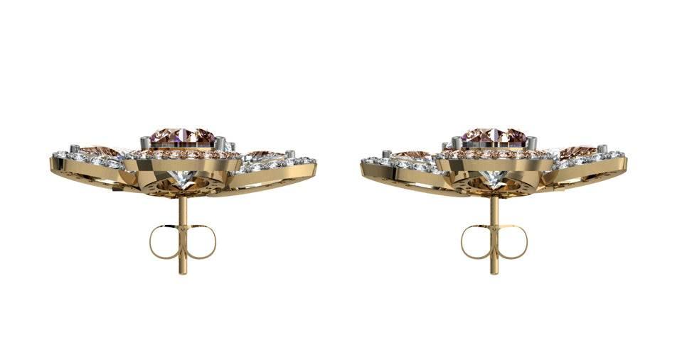Eminence Yellow sapphire & Diamnond Earrings - Jewelslane