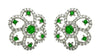 Emerald & Diamond Cluster Earrings - Jewelslane