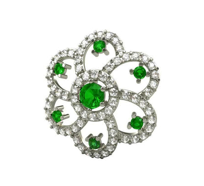 Emerald & Diamond Cluster Earrings - Jewelslane