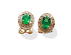 Emerald Earrings with Diamonds - Jewelslane