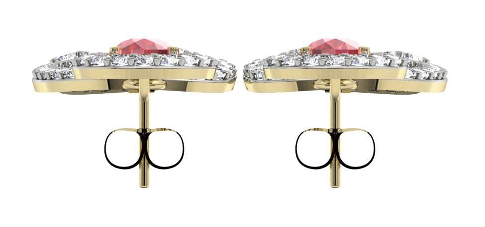 Enticing ruby & Diamond Earrings - Jewelslane