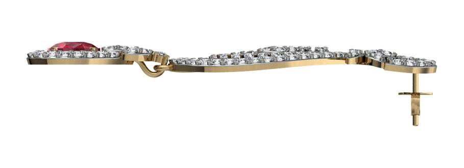 Enticing ruby & Diamond Earrings - Jewelslane
