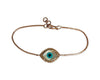 Evil eye bracelet in Rose gold with diamonds - Jewelslane