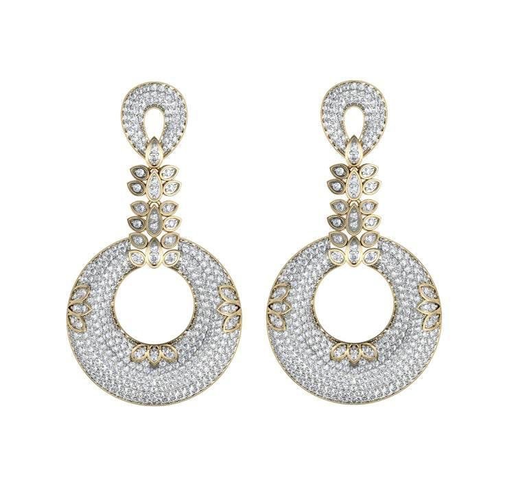 Exquisite Designer Diamond Earrings - Jewelslane