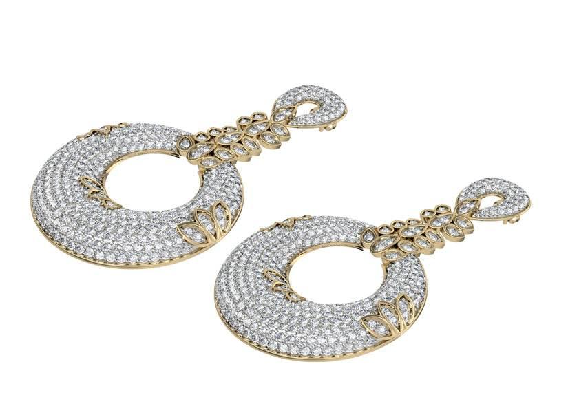 Exquisite Designer Diamond Earrings - Jewelslane