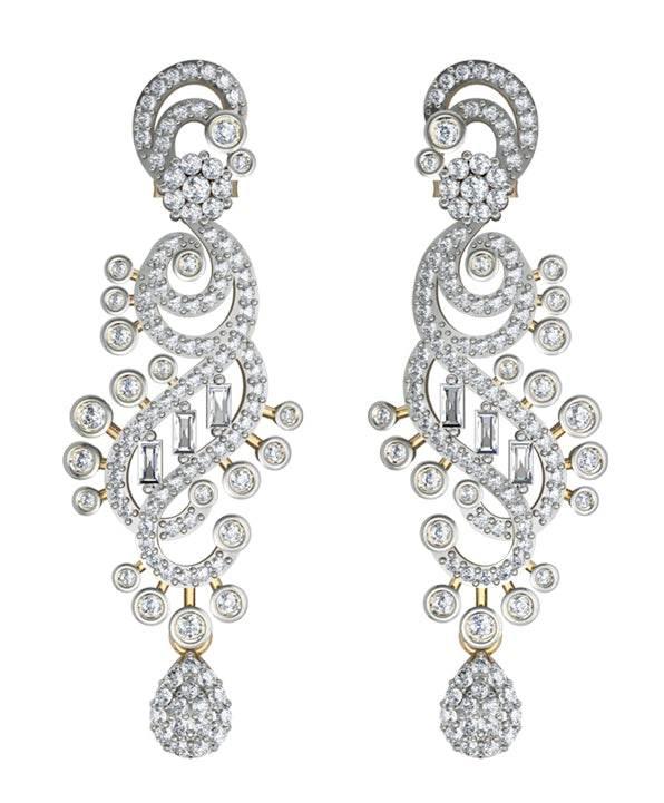 Exquisite Diamond Dangle earrings - Jewelslane