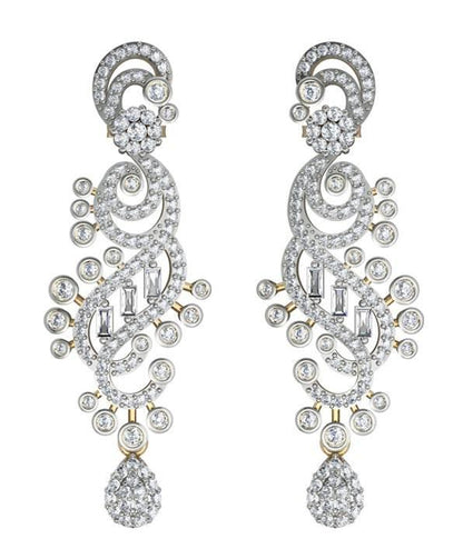 Exquisite Diamond Dangle earrings - Jewelslane