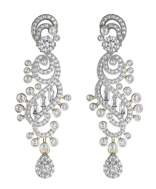 Exquisite Diamond Dangle earrings - Jewelslane