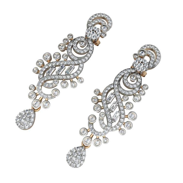 Exquisite Diamond Dangle earrings - Jewelslane