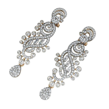 Exquisite Diamond Dangle earrings - Jewelslane