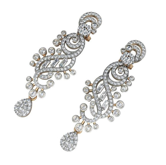Exquisite Diamond Dangle earrings - Jewelslane