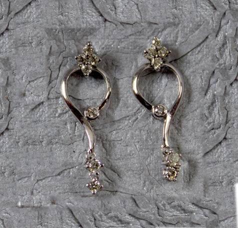 Fancy Delicate Diamond Earrings - Jewelslane