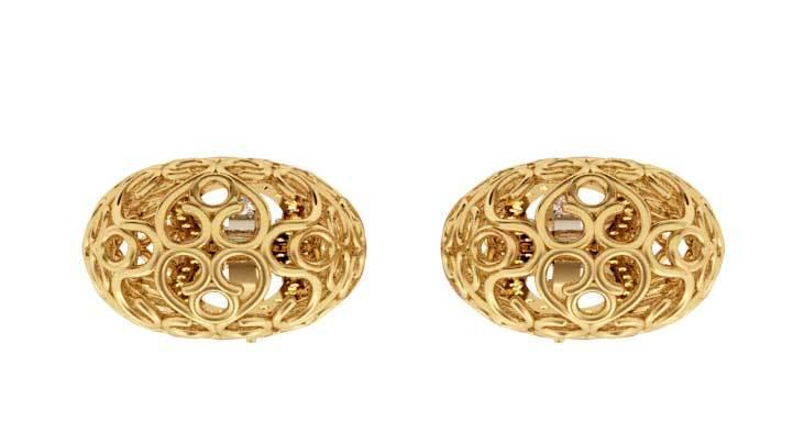 Fancy Gold Filigree Earrings - Jewelslane