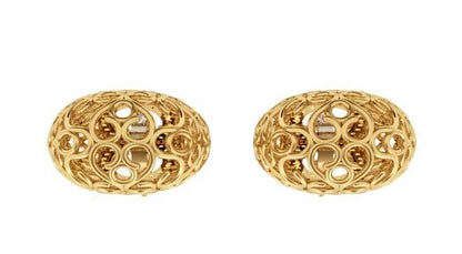 Fancy Gold Filigree Earrings - Jewelslane